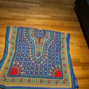 Multi colored Aztec inspired shirt dress